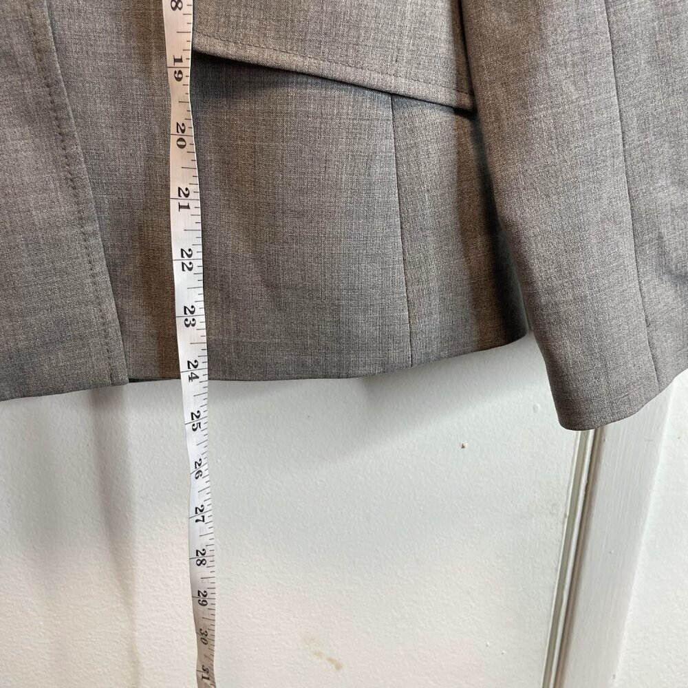 BCBGMaxazria Womens Blazer / Jacket Size 4 Gray Speckled Long Sleeve - Picture 7 of 16